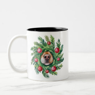 Caneca De Café Em Dois Tons Nariz de Cachorro Fofo Natal Mãe de Cachorro Festa