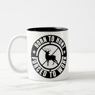 Caneca De Café Em Dois Tons nascer à caça forçada ao trabalho