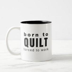 Caneca De Café Em Dois Tons Nascer a estofar forçado para trabalhar o present