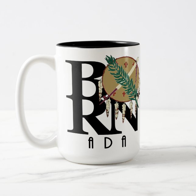 Caneca De Café Em Dois Tons NASCER Ada Oklahoma 15oz (Esquerda)