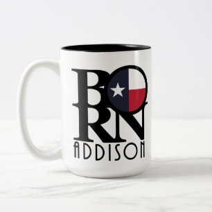 Caneca De Café Em Dois Tons NASCER Addison Texas 15oz