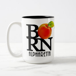 Caneca De Café Em Dois Tons NASCER Alpharetta Georgia 15oz