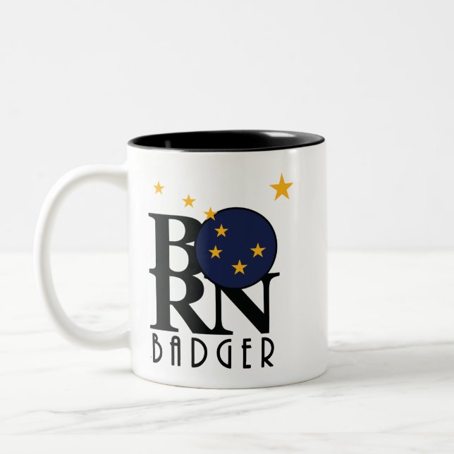 Caneca De Café Em Dois Tons NASCER Badger Alaska 11oz (Esquerda)