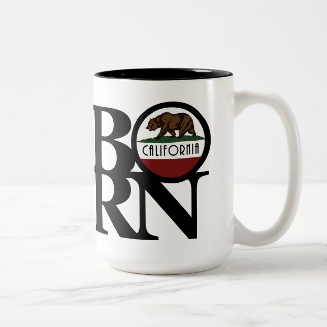 Caneca De Café Em Dois Tons NASCER California 15oz (Direita)