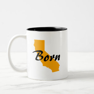 Caneca De Café Em Dois Tons Nascer da Califórnia, Texas Raised