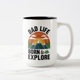 Caneca De Café Em Dois Tons Nascer de vida útil do pai a ser explorado