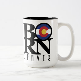Caneca De Café Em Dois Tons NASCER Denver Colorado 15oz