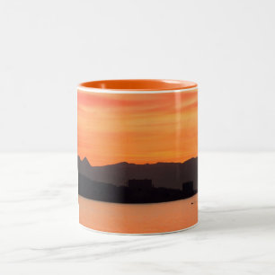 Caneca De Café Em Dois Tons Nascer do sol, Costa del Sol, Espanha