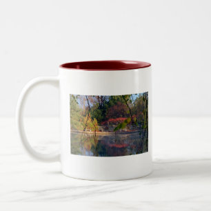 Caneca De Café Em Dois Tons Nascer do sol no arboreto de Cox