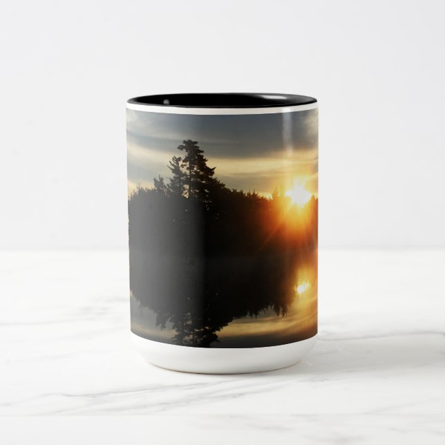 Caneca De Café Em Dois Tons nascer do sol perfeito (Centro)