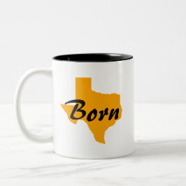 Caneca De Café Em Dois Tons Nascer do Texas, Califórnia Raised