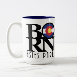 Caneca De Café Em Dois Tons NASCER Estes Park Colorado 15oz