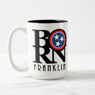 Caneca De Café Em Dois Tons NASCER Franklin Tennessee 15oz