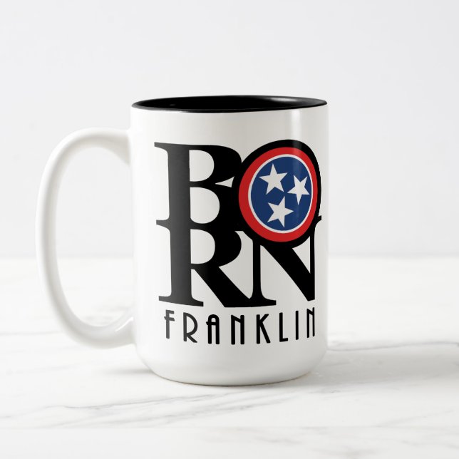 Caneca De Café Em Dois Tons NASCER Franklin Tennessee 15oz (Esquerda)