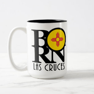 Caneca De Café Em Dois Tons NASCER Las Cruces Novo México 15oz