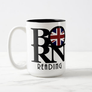 Caneca De Café Em Dois Tons NASCER Lendo Inglaterra 15oz