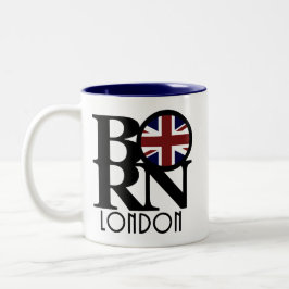 Caneca De Café Em Dois Tons NASCER London 11oz (bandeira do Reino Unido)