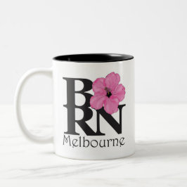 Caneca De Café Em Dois Tons NASCER Melbourne Pink Hibiscus
