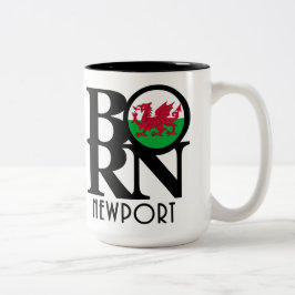 Caneca De Café Em Dois Tons NASCER Newport Wales 15oz