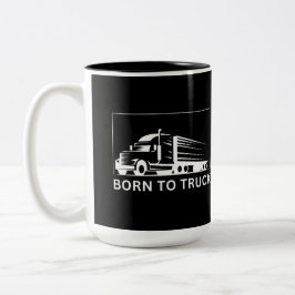 Caneca De Café Em Dois Tons Nascer para caminhão (branco)