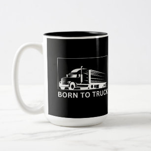 Caneca De Café Em Dois Tons Nascer para caminhão (branco)