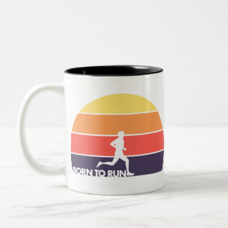 Caneca De Café Em Dois Tons Nascer para funcionar - o corredor masculino