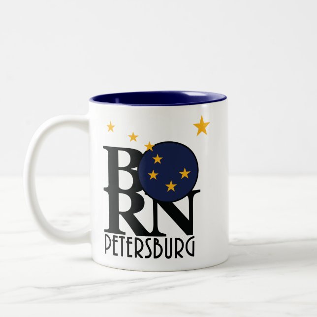 Caneca De Café Em Dois Tons NASCER Petersburg Alaska 11oz (Esquerda)