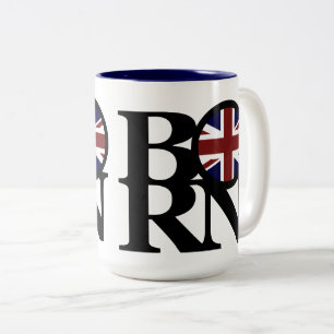 Caneca De Café Em Dois Tons NASCER Reino Unido 15oz