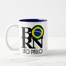 Caneca De Café Em Dois Tons NASCER São Paulo 11oz