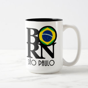 Caneca De Café Em Dois Tons NASCER São Paulo 15oz