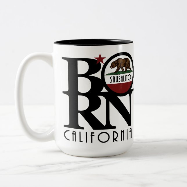 Caneca De Café Em Dois Tons NASCER Sausalito CA 15oz (Esquerda)