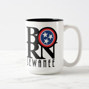 Caneca De Café Em Dois Tons NASCER Sewanee Tennessee 15oz