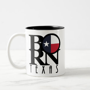Caneca De Café Em Dois Tons NASCER Texas 11oz - Mug De Café De Dois Toneladas