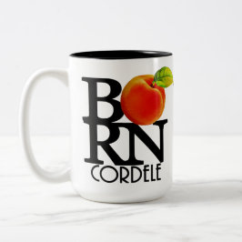 Caneca De Café Em Dois Tons NASCIDO Cordele Geórgia 15oz