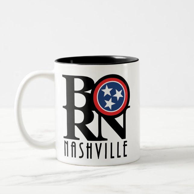 Caneca De Café Em Dois Tons NASCIDO Nashville (Esquerda)