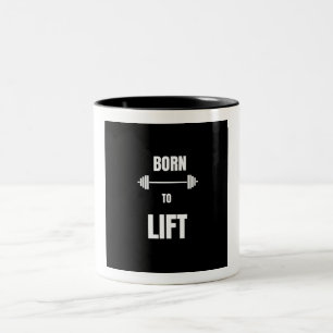 Caneca De Café Em Dois Tons Nascido Para Levantar Café de Motivação Academia d