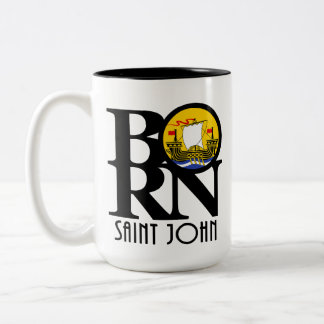 Caneca De Café Em Dois Tons NASCIDO Saint John 15oz
