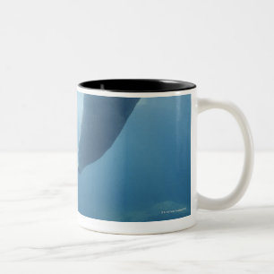 Caneca De Café Em Dois Tons Natação do selo sob a água