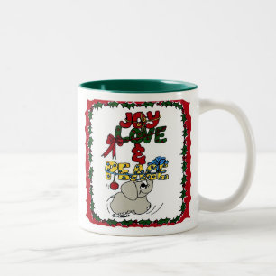 CANECA DE CAFÉ EM DOIS TONS NATAL