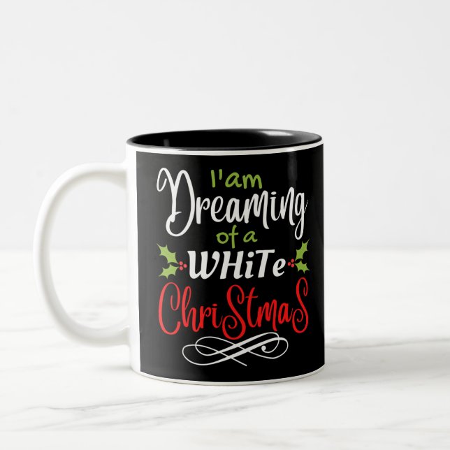 Caneca De Café Em Dois Tons Natal (Esquerda)