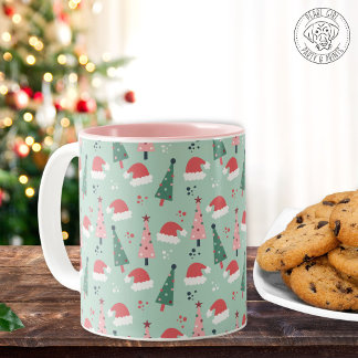Caneca De Café Em Dois Tons Natal Alegre
