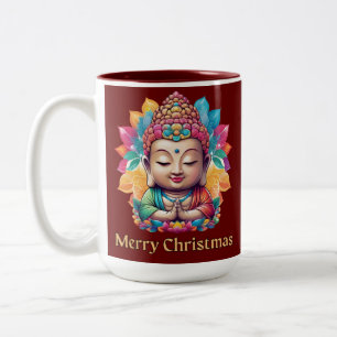 Caneca De Café Em Dois Tons Natal Budista
