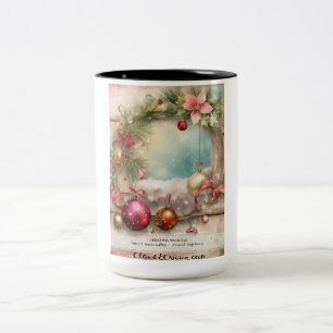 Caneca De Café Em Dois Tons Natal Cheer Mug