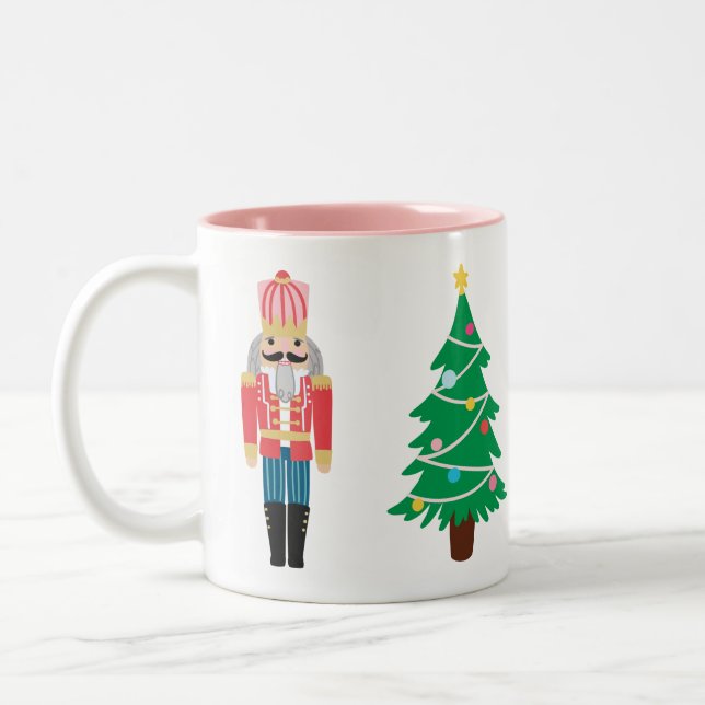 Caneca De Café Em Dois Tons Natal clássico do quebra-cabeça (Esquerda)