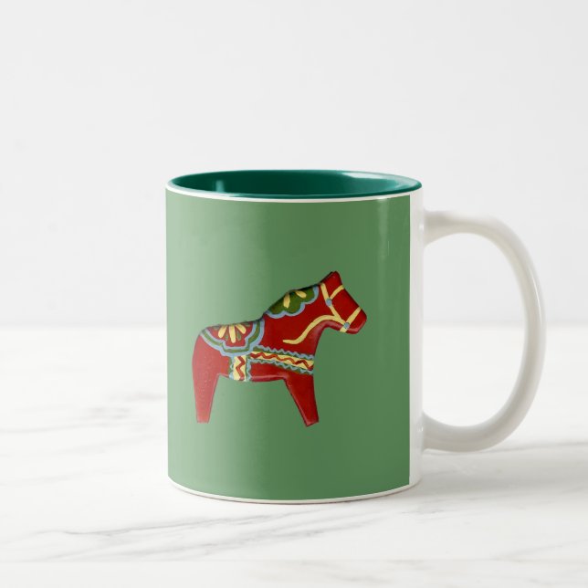 Caneca De Café Em Dois Tons Natal Dala Horse Mug (Direita)