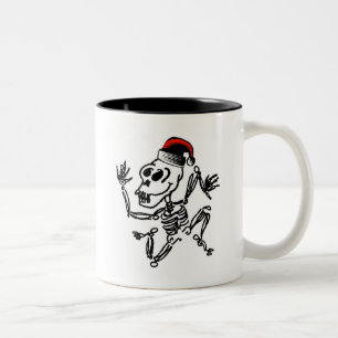 Caneca De Café Em Dois Tons Natal de esqueleto