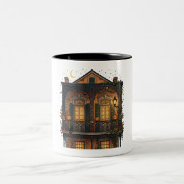 Caneca De Café Em Dois Tons Natal de Halloween no French Quarter de Nova Orlea