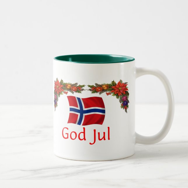 Caneca De Café Em Dois Tons Natal de Noruega (Direita)