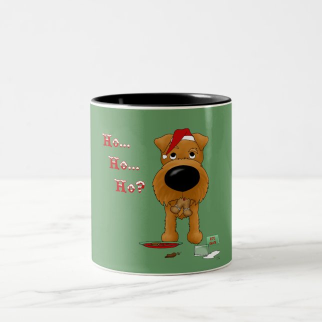 Caneca De Café Em Dois Tons Natal de Terrier irlandês (Centro)