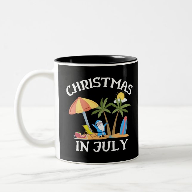 Caneca De Café Em Dois Tons Natal Em Julho (Esquerda)